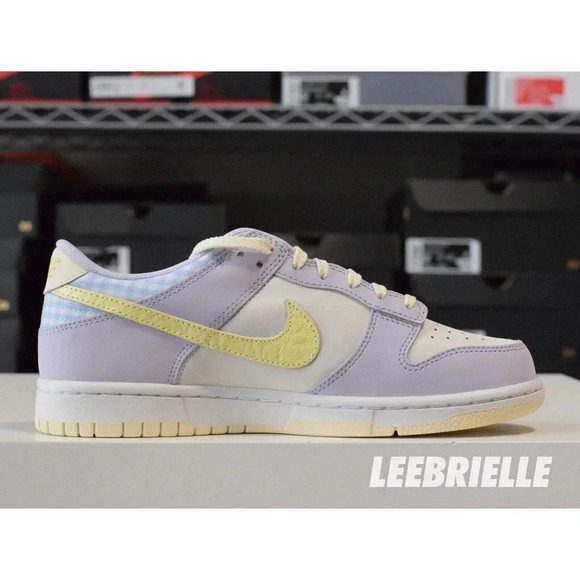 Nike Other - Nike Kids Shoes Dunk Low Easter FJ4641536 Athletic Sneakers White/Purple 7Y
